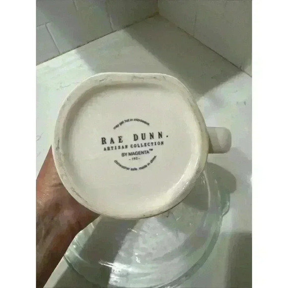 Rae Dunn BLISS Mug Magenta Artisan Collection Coffee Tea Blue Interior - Picture 9 of 9